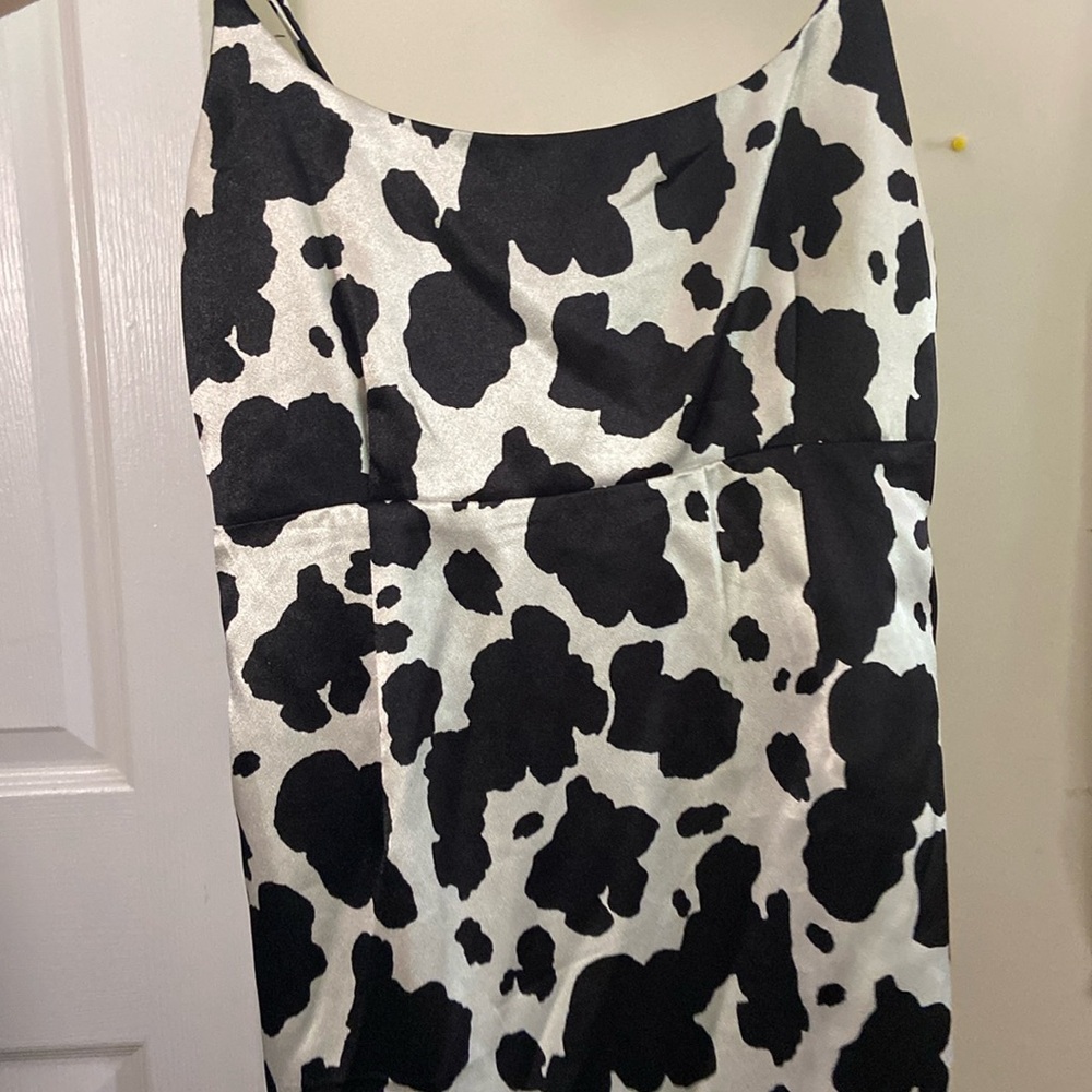 Cow Print Slip Dress